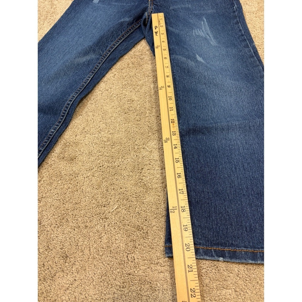 Paris Blues Distressed Bootcut Jeans Capris Blue Wash Denim Size 28‎ Vintage - Picture 4 of 10